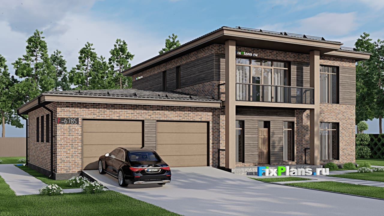 Двухэтажный дом F-6785 — фасад
