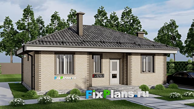 Одноэтажный дом F-10961