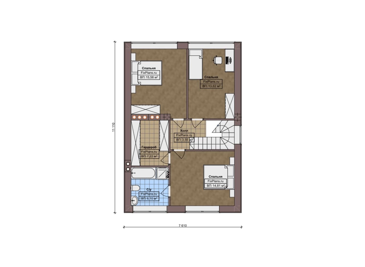 План 2 этажа — проект F-19493