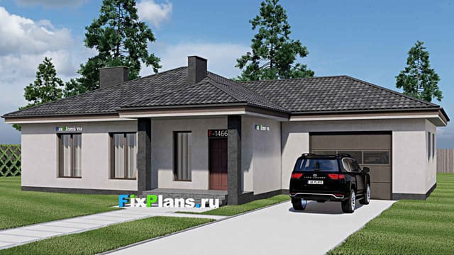 Одноэтажный дом F - 1466
