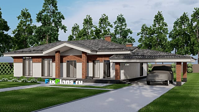 Одноэтажный дом F-6542